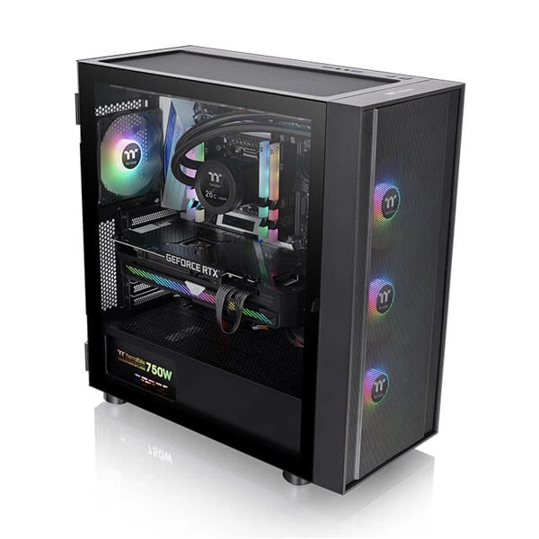 Thermaltake H570 TG ARGB (E-ATX) Mid Tower Cabinet (Black) CA-1T9-00M1WN-01 3 Thermaltake H570 TG ARGB (E-ATX) Mid Tower Cabinet (Black) CA-1T9-00M1WN-01