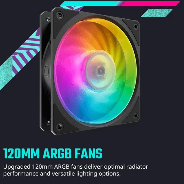 Cooler Master MasterLiquid ML240L Core ARGB 240mm CPU Liquid Cooler (Black) MLW-D24M-A18PZ-R1 3 Cooler Master MasterLiquid ML240L Core ARGB 240mm CPU Liquid Cooler (Black) MLW-D24M-A18PZ-R1
