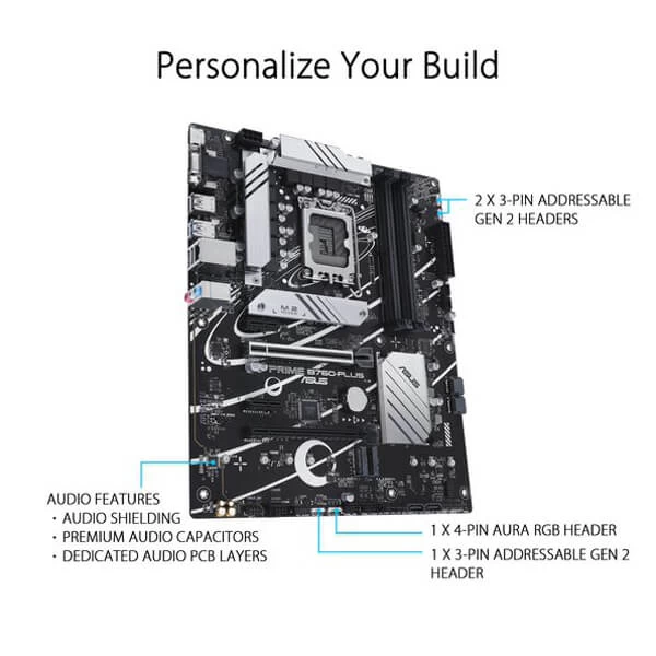 Asus Prime B760-PLUS Motherboard PRIME-B760-PLUS 4 Asus Prime B760-PLUS Motherboard PRIME-B760-PLUS