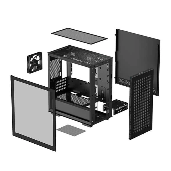 DeepCool CH370 (M-ATX) Mini Tower Cabinet (Black) R-CH370-BKNAM1-G-1