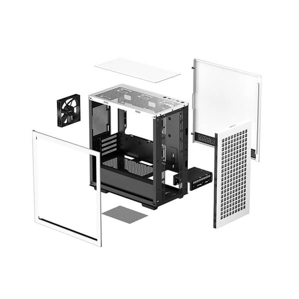 DeepCool CH370 White (M-ATX) Mini Tower Cabinet (White) R-CH370-WHNAM1-G-1