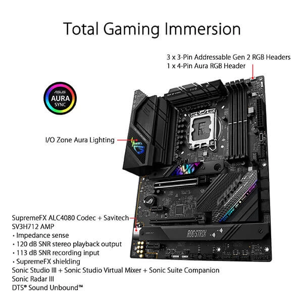 ASUS ROG STRIX B760-F GAMING WIFI Intel B760 Motherboard 5 ASUS ROG STRIX B760-F GAMING WIFI Intel B760 Motherboard