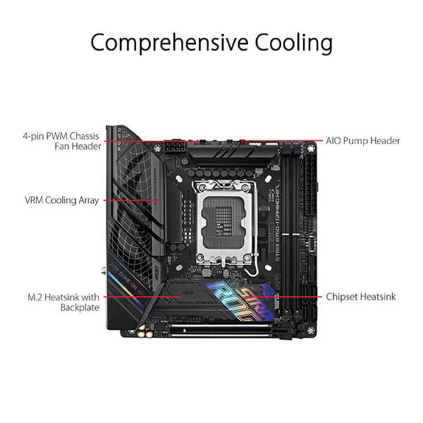 ASUS ROG STRIX B760-I GAMING WIFI Intel B760 LGA 1700 Mini-ITX B760 Motherboard