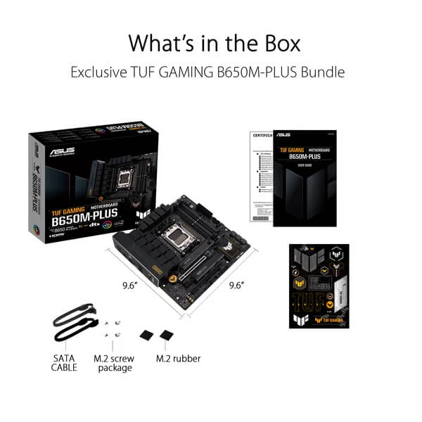 ASUS TUF GAMING B650M-PLUS AMD Ryzen AM5 Micro-ATX B650 Motherboard