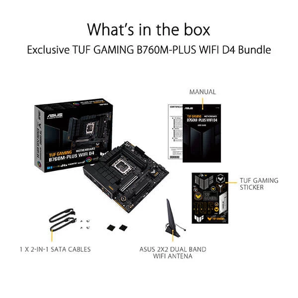ASUS TUF GAMING B760M-PLUS WIFI D4 Intel B760 Motherboard 3 ASUS TUF GAMING B760M-PLUS WIFI D4 Intel B760 Motherboard